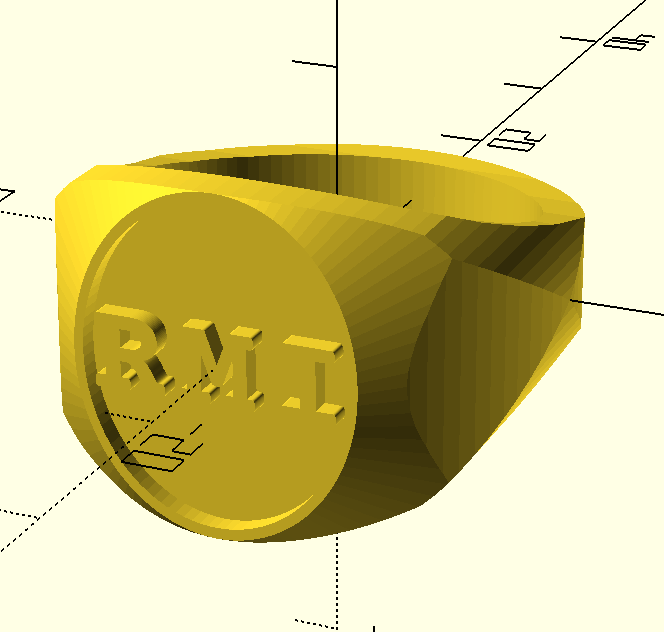 3D Printed Signet Ring